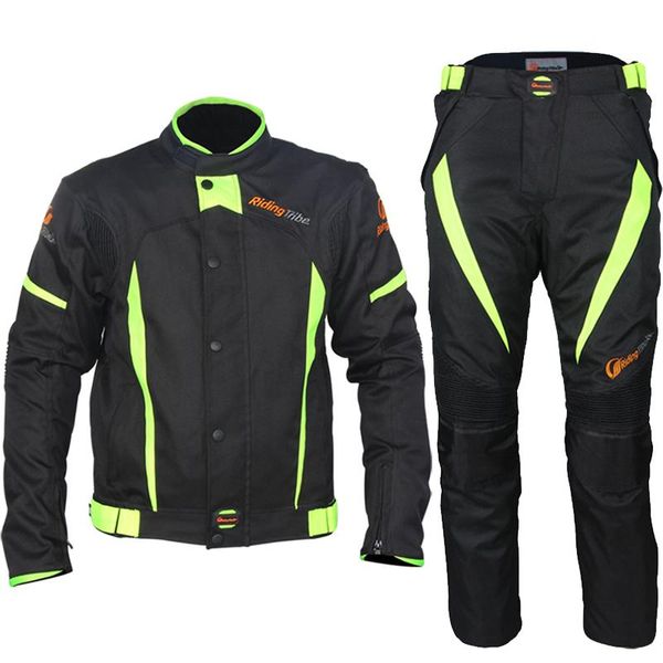 Vêtements de moto Costume de motocross Riding Tribe Racing Vestes tout-terrain Pantalons de rallye imperméables avec doublure et protecteurs S37