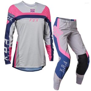 Motorkleding Motogpfox 2024 PAARS / ROZE DAMES GEAR SET MX Combo Outfit ATV UTV Dirt BMX Fietsen Offroad Moto Cross Kits Heren