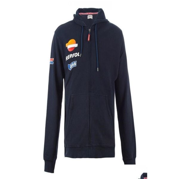 Vêtements de moto Nouvelle veste Sweat-shirt pour Honda Racing Team Moto Men039S Sports Repsol Sweats à capuche coupe-vent Noir Red6245827 Drop Deli Otqi6