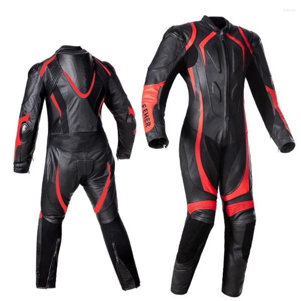 Vêtements de moto NVIU Costume de cyclisme en cuir respirant construit bosse protecteur extérieur en alliage de titane bloc de protection course