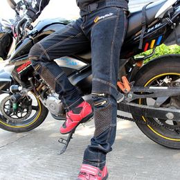 Ropa de motocicleta Pantalones Jeans para hombres Equipo de protección Motocross Montar Racing Moto Dirt Bike Pantalones Rodilleras Cadera