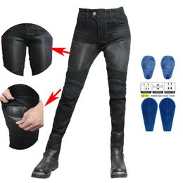 Moto Vêtements Pantalon Pantalon Moto Jeans PK719 Femme Copains Loisirs Équitation Taille Haute GearsMotorcycle