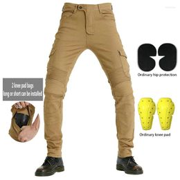 Vêtements de moto Pantalons de protection Locomotive Knight Quotidien Cyclisme Sport Protection Jeans Volero Moteur Pantalon droit ample Kaki