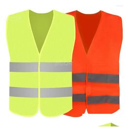 Vêtements de moto Bande réfléchissante Gilet Visibilité Sécurité d'urgence pour les urgences Drop Delivery Mobiles Motos Accessoires Dhhp0