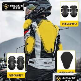 Vêtements de moto Riderjoy Armour CE Certification Motocross Poitrine Dos Protecteur Moto Protection Corps Veste De Protection Drop D Dh3W9