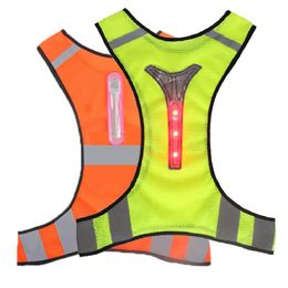 Vêtements de moto Gilet de sécurité Veste réfléchissante Sport LED Chaleco Reflectante Moto Gilet d'équitation MotoMotorcycle ApparelMotorcycle