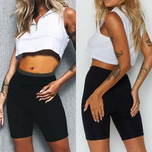 Vêtements de moto Eté Femme Cuissard Velo Cyclisme Stretch Plaine Décontracté Sports Fitness Dames Taille Élastique Noir Mince