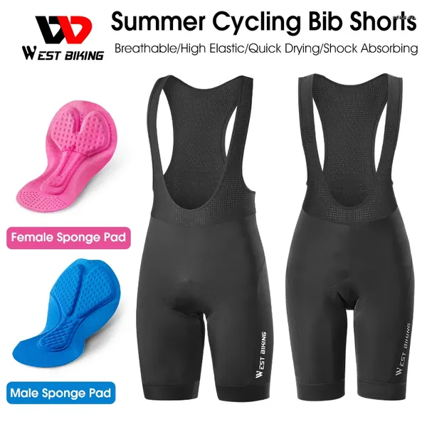 Motorcycle Apparel West Biking Cycling Shorts Coll de vélo à amortisseur rembourré en 3D