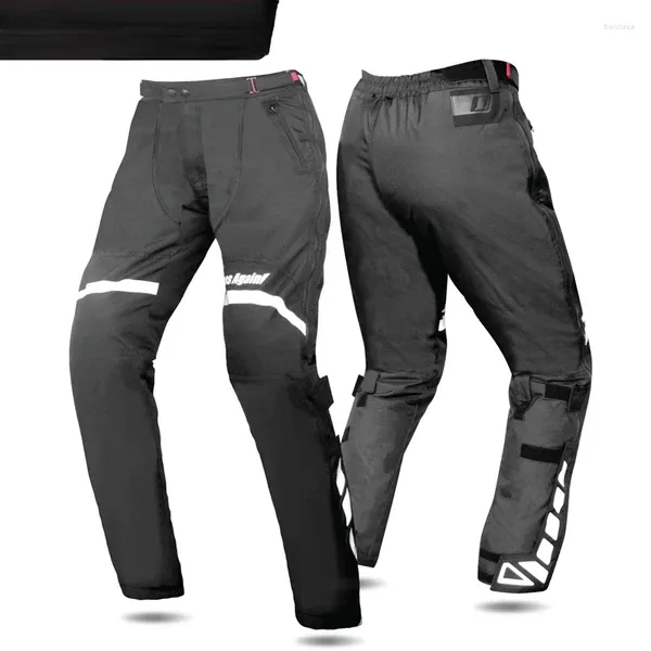 Vêtements de moto Pantalons d'équitation d'hiver Coupe-vent et chauds Leggings anti-chute pour hommes à dégagement rapide