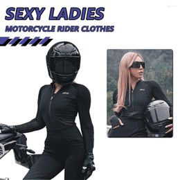 Motorkleding Dames beschermende kleding Sexy racetops Anti-val zwarte panty's Gewrichtsbescherming