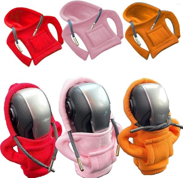 Armure de moto 3 pièces sweats à capuche de mode couvercle de bouton de changement de vitesse de voiture poignée manuelle décor à capuche couvre accessoires intérieurs automatiques