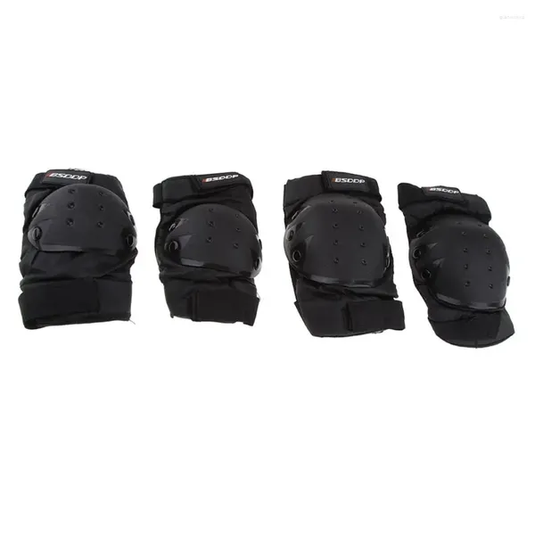 Armure de moto noire imperméable, sangle de Support, enveloppe les genoux, protège-tibia, pour motocross, équitation en extérieur