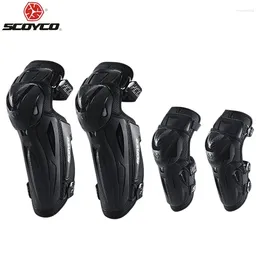 Armadura de motocicleta CE2 Scoyco, rodilleras de Motocross, Protector de codo, equipo de protección para motociclista, suministros de prevención de carreras de Moto, TPU EVA