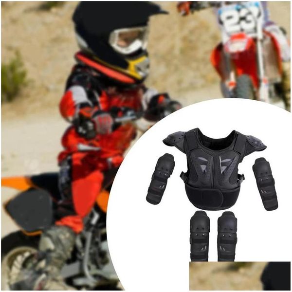 Armadura de motocicleta Niños FL Traje de cuerpo Niños Niñas Patinaje Juventud Dirt Bike Gear Drop Entrega Móviles Accesorios de motocicletas DH7YV