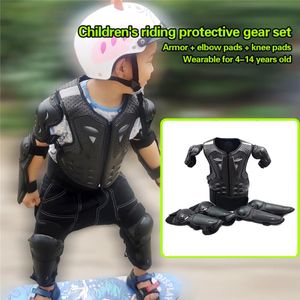 Armure de moto, équipement de protection, vêtements pour enfants, combinaison tout-terrain, genouillères et coudières de sport