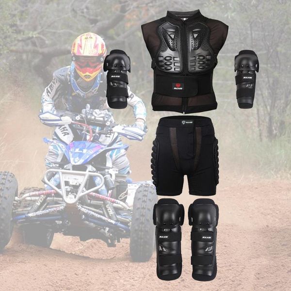 Conjuntos de armadura para motocicleta, pantalones cortos protectores con rodilleras y coderas, conjunto para traje deportivo, protección corporal para motocicleta