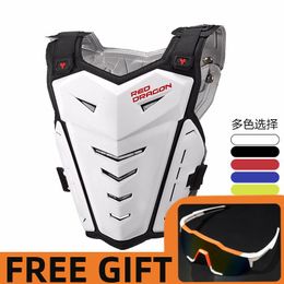 Armatura da motociclista Gilet Protezioni per il corpo sul petto Protezione per la schiena Skateboard portatile Ciclismo Motocross Giacca corazzata Equipaggiamento protettivo