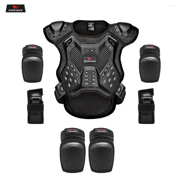 Armadura de motocicleta WOSAWE niño Motocross pecho espalda Protector Moto protección cuerpo montar monopatín chaqueta equipo de protección