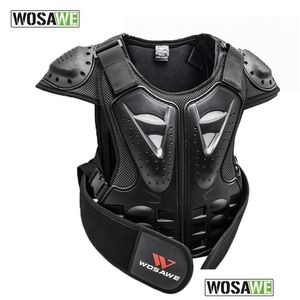 Moto Armure Wosawe Enfants Corps Poitrine Colonne Vertébrale Protecteur Garde Gilet Veste Enfant Amour Gear Pour Motocross Dirt Bike Skatin Dh32J