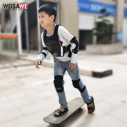 Moto armure WOSAWE enfants gilet genouillères coude dos soutien cyclisme ski protecteur poitrine Protection équipement équipement