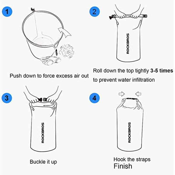 Sac à moto Sac de sac sec en PVC extérieur étanche 30L 40L 80L SAG SAGLE SAL DE PLIVAGE, RADICATION KITS DE VOYAGE DE CONDUCTION