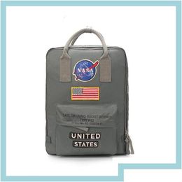 Motorfietszakken Alpha Donut Business Brand NASA Backpack National Flag Designer Mens Dames unisex Studenten Drop levering mobiles Mo Dhmqt