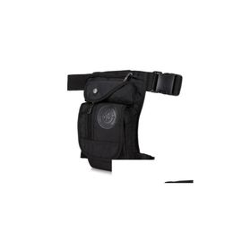 Bolsas de motocicleta Hombres Hip Hop Bolsa de pierna Impermeable Nylon Fanny Pack Masculino Moto Biker Cintura Mti-Funcional Tácticas Cinturón Viaje Bolsillo Drop D Otuck