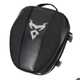 Sacs de moto Sac à dos motocentrique Sac de réservoir de queue 2 en 1 Moto Siège arrière étanche Haute capacité Moto Rider Casque Containe Dhmu5