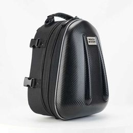 Bolsas para motocicleta Nuevo ROCK BIKER 18-24L Bolsa trasero para motocicleta de fibra de carbono Bolsa impermeable para asiento trasero de motocicleta Bolsa de viaje para casco de motocicleta Rider BackL231153