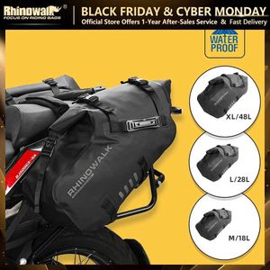 Motorcycle Bags Rhinowalk Motorcycle Side Bag 100% Waterproof 18L/28L/48L Motorbike Saddle Bag Motor Pannier Bag Saddle Bags Travel Luggage 2PCL231153