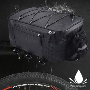 Motorfiets fietsrek achterste tas koffer pu lederen waterdicht 8l opslag bagage zakje mtb fiets pannier schoudertas 240418