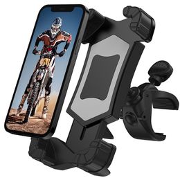 Soporte para teléfono para manillar de bicicleta y motocicleta, soporte universal para teléfono inteligente de 4,7-6,9 pulgadas, soportes móviles ajustables de 360 grados para iPhone 14, 13, 12, 11 Pro Max Galaxy S22