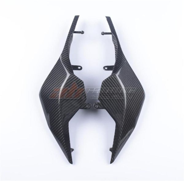 Cubierta lateral para asiento trasero de motocicleta, carenado de parabrisas de fibra de carbono para Honda CBR650 CB650F 2017201936688986680520, color negro