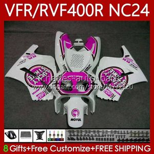 Carrosserie de moto pour HONDA RVF400R RVF400 R VFR400R 87 88 Carrosserie 78No.93 NC24 V4 RVF Lucky Rose VFR 400 VFR400 R 400RR VFR 400R 1987 1988 VFR400RR 87-88 Kit de carénage