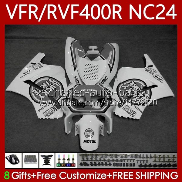 Cuerpo de motocicleta para HONDA RVF400R RVF400 R VFR400R 87 88 Carrocería 78No.80 NC24 V4 RVF VFR 400 VFR400 R 400RR VFR 400R 1987 1988 VFR400RR 87-88 Kit de carenado Lucky grey