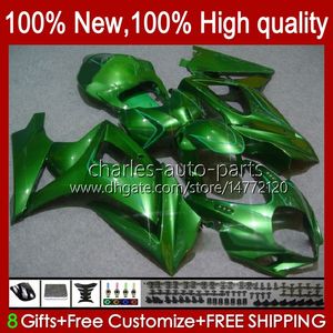 Corps de moto pour Suzuki GSX R1000 GSXR 1000 CC 1000CC 2007-2008 Bodywork 48NO.69 GSX-R1000 GSXR1000 K7 07 08 GRESSY VERT GSXR-1000 GSXR1000CC 2007 2008 FAMINAGE OEM GRENE