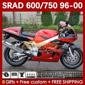 Motorfiets bodys voor Suzuki Srad GSXR600 GSXR750 1996 1997 1998 1999 2000 168NO.150 GSX-R750 GSXR-600 96-00 GSXR 750 600 CC 600CC 750CC 96 96 97 98 98 99 00 Rood Candy