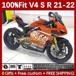 Motorfiets carrosserie voor Ducati Street Fighter Panigale V4S V4R V 4 V4 S R 21 22 2021 2022 Body 167no.94 V-4S V4-R V-4R V4-S 2018-2022 Spuitgietbeurten oranje donker