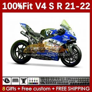 Motorfiets carrosserie voor Ducati Street Fighter Panigale V4S V4R V 4 V4 S R 21 22 2021 2022 Body 167no.98 V-4S V4-R V-4R V4-S 2018-2022 Spuitbeurten Blue Factory