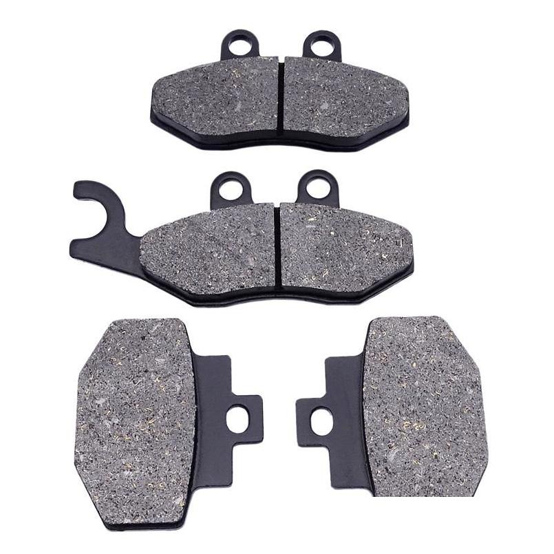 Motorcycle Brakes Set Front Rear Semi-Metallic Brake Pads Kit For Piaggio Mp3 500 Lt Business Abs Sport 2014-2021 Drop Delivery Mobi Dhxin