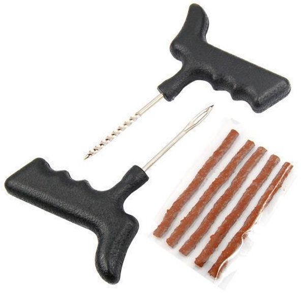 Kit de reparación de pinchazos en neumáticos sin cámara para motocicleta, coche, bicicleta, herramienta, enchufe de neumático, 5 tiras, envío gratis