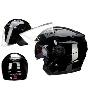 Motorcycle Casco Go Kart Scooter Motor Van Motorbike Dual Lens Vintage Four Seasons Racing Half Helmets Casque Helmet