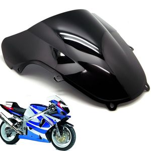 Pare-brise ABS noir transparent à Double bulle pour moto, adapté à Suzuki GSXR600 GSX-R750 2001-2003 GSXR1000 2001-2002 k1