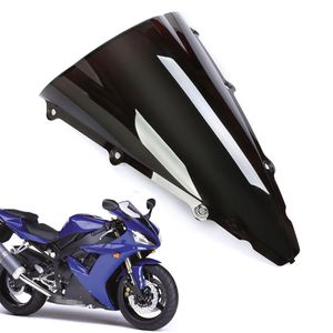 Pare-brise ABS noir transparent à Double bulle pour moto, pour Yamaha YZF R1 YZF-R1 2002 – 2003