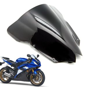 Motorcycle Clear Black Double Bubble Voorruit Voorruit ABS Voor Yamaha YZF R6 2008-2016