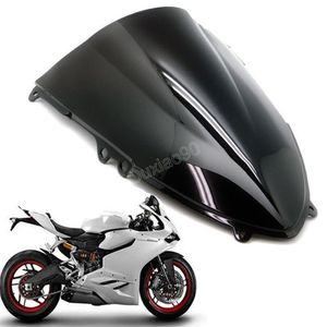 Pare-brise ABS noir transparent à Double bulle pour moto, pour Ducati 899 1199 Panigale 2012 – 2015