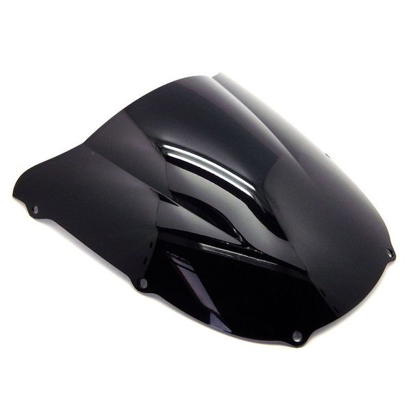 Parabrisas de doble burbuja para motocicleta, Negro claro, ABS, ABS, para Kawasaki Ninja ZX6 ZX6R 1998-1999