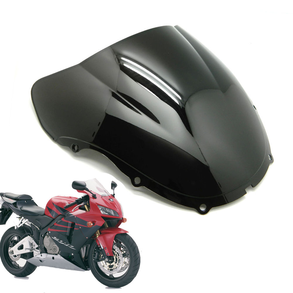 Motorcykel klar svart dubbelbubbla vindrutan vindrutan abs för Honda CBR600 F4 1999-2000