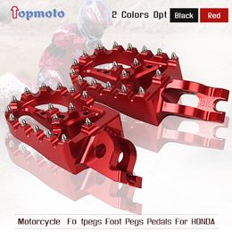 Motorcycle CNC Billelet MX PEGS PEGS RESTS PEDALS POOTPEGS POUR HONDA CRF450R CRF450 CRF250R CRF250X CR125 / 250 MOTORCROSS DIRT BIKE