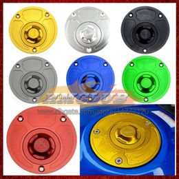 Motorfiets CNC Keyless Gas Cap Brandstoftankkappen deksel voor Kawasaki Ninja ZX 14R 14 ZX-14R ZX14R 2012 2013 2014 2015 2015 2017 Snelle release Open Aluminium Oil Filler Covers